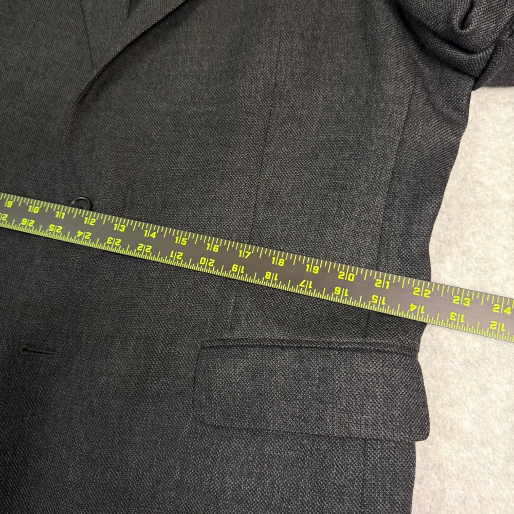 Jos A Bank Traveler's Collection Gray 100% Wool Blazer Sport Coat 46L 01110 - Picture 10 of 16